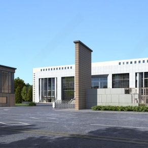 现代入口大门门3D模型下载